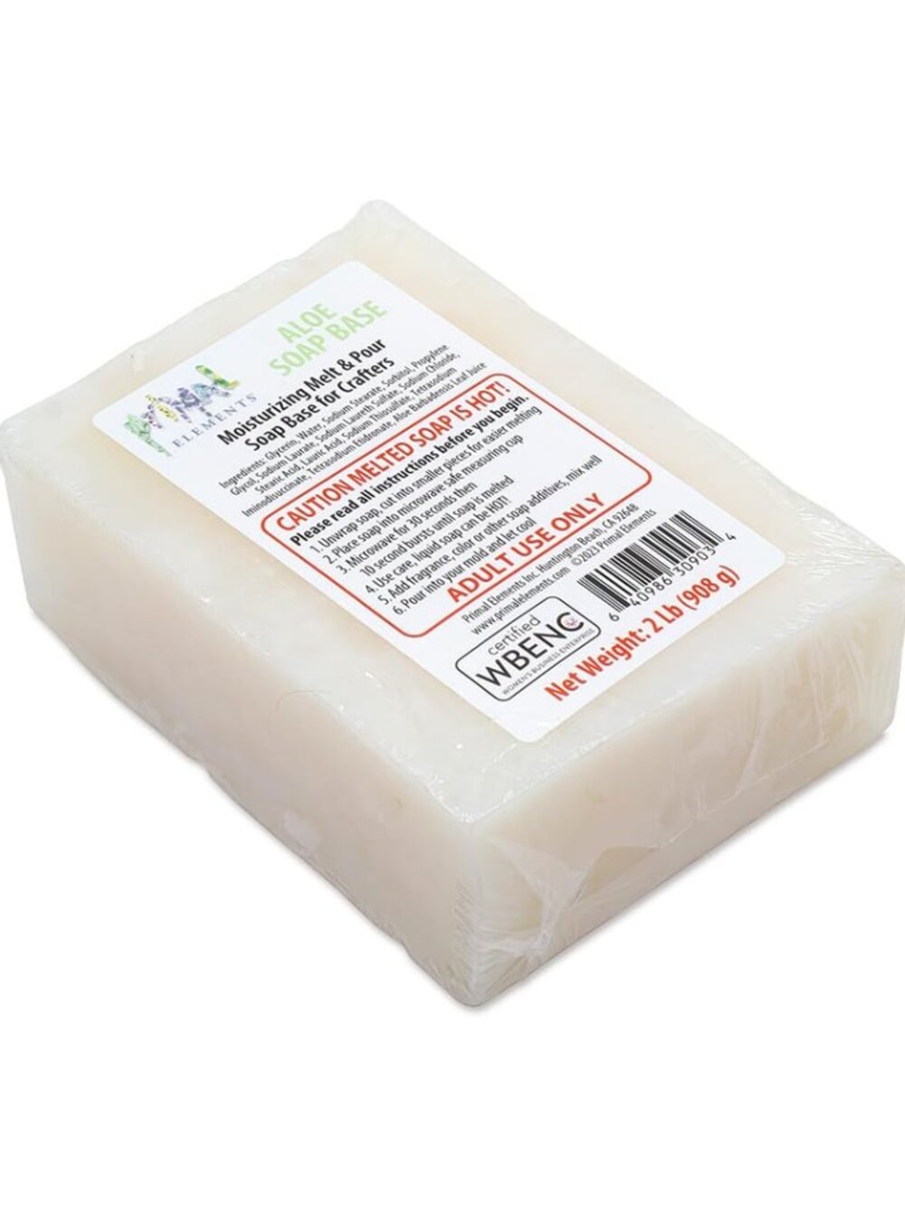 Aloe Soap Base - Moisturizing Melt and Pour Glycerin Soap Base for Crafting and